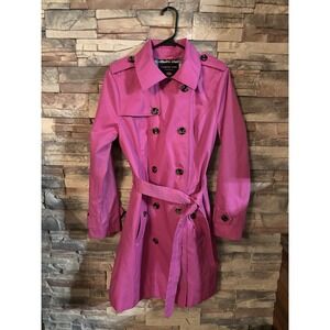 London Fog Trench Coat Double-Breasted Orchid (Pink) Women's Size Small NWOT